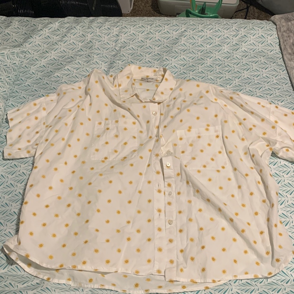 Madewell Short-Sleeve Button Up with Suns